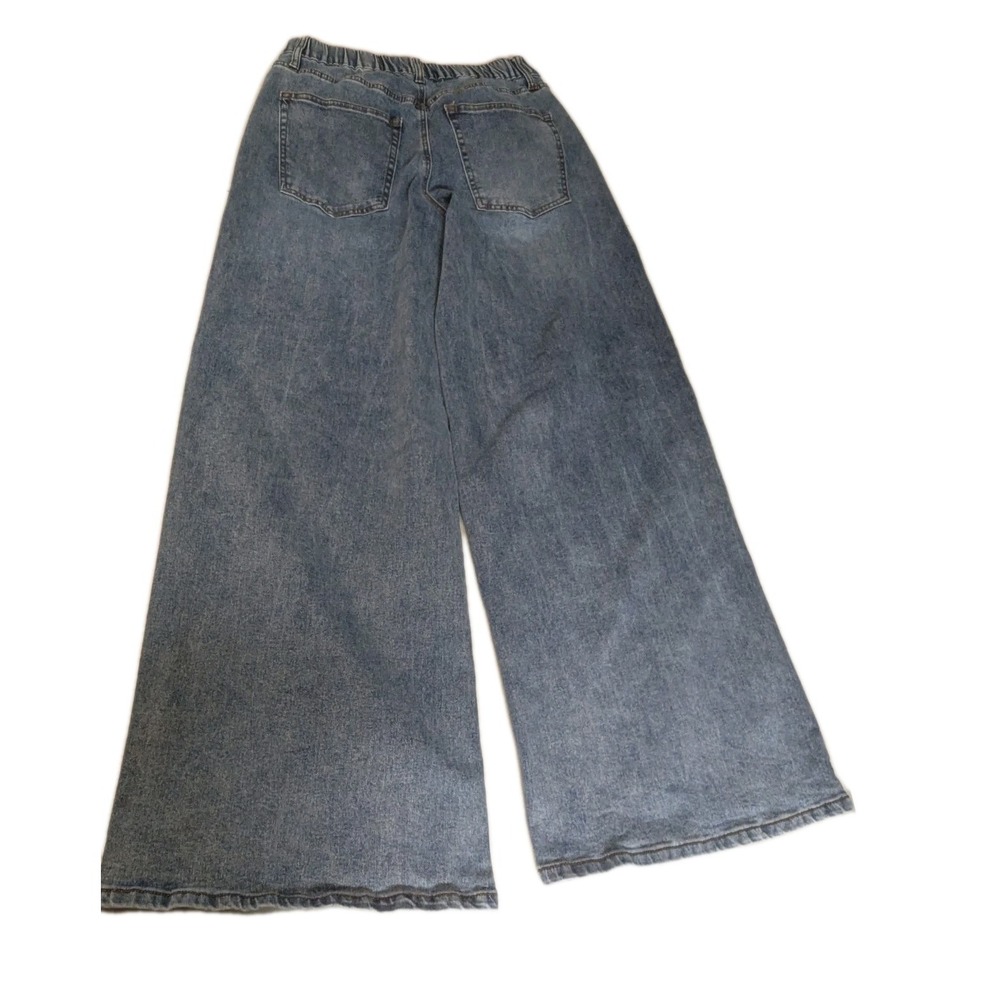 FIRE & RAIN Wide Leg Jeans Womens Size 9 Denim High Rise Stretch Medium Wash - Picture 3 of 15